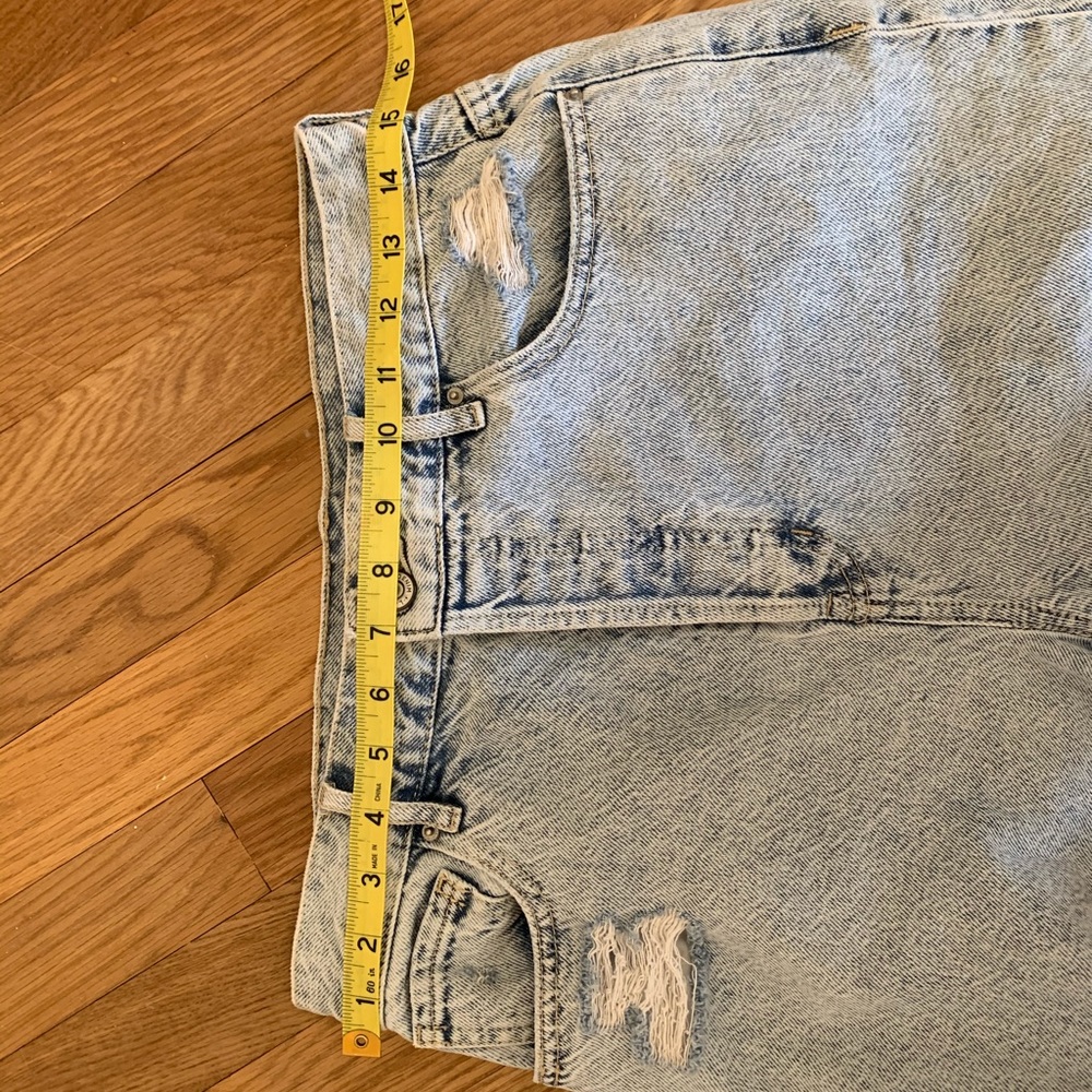 PACSUN High Rise Straight Ripped Button Fly Jeans - Picture 7 of 11